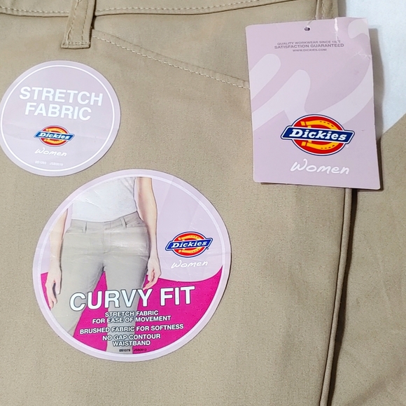 Women's DICKIES Tan Curvy Stretch Fit Pants (Size 16R) NWT! - Picture 5 of 11